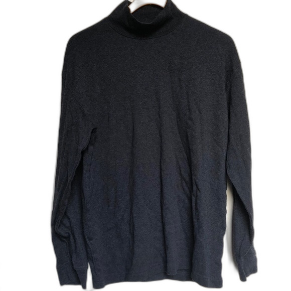 Talbots Grey Mock Neck Top Size Large - Picture 2 of 11